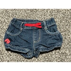Cc13 Gymboree baby‎ girls size 6–12 months jeans shorts ladybug bloomers